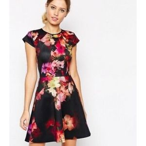 Ted Baker, Cascading Floral Print Skater Dress